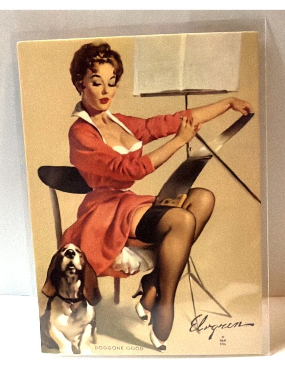 1993 Gil Elvgren Calendar Pinup Art Trading Card Single #27 Doggone Good Craft